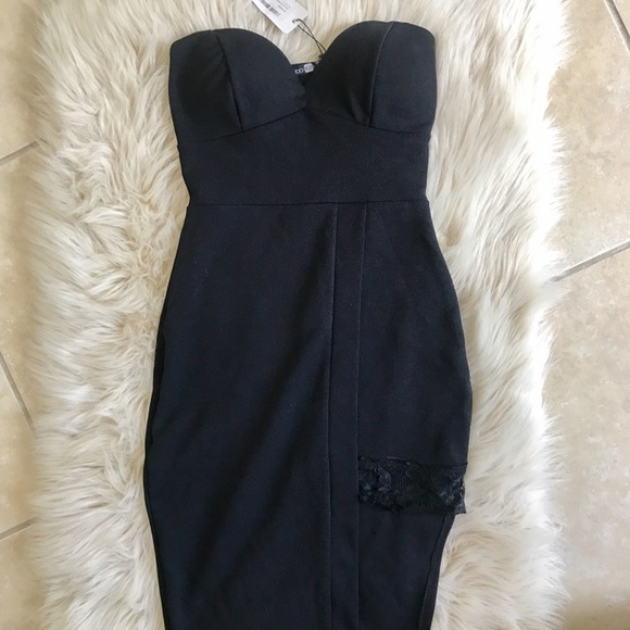 boohoo strapless dress